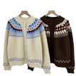 Thickened Jacquard button Knitted Sweater for Women Autumn And Winter