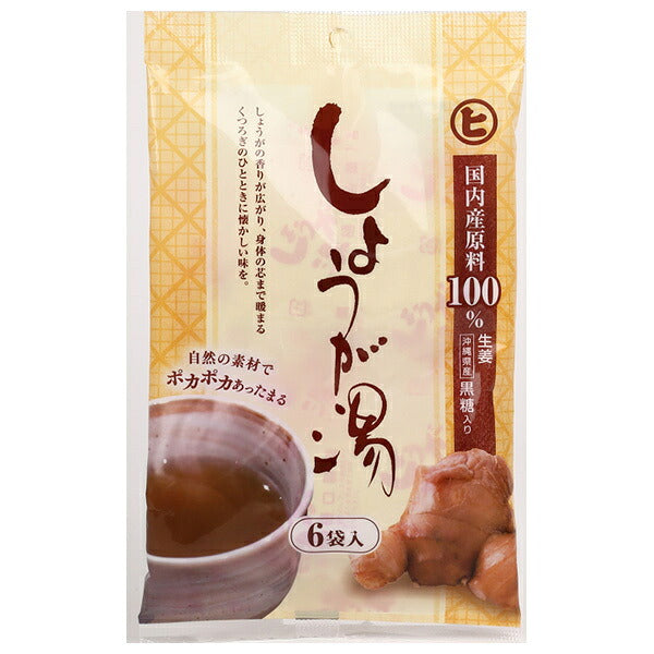 Higuchi Seika Ginger Soup Flat Bag (20g x 6 bags) x 20 pieces [Shipped in Japan]