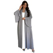 Abaya two piece set Elegant Satin  Plain Color Abaya Kimono Open front Abaya Dubai Abaya wear for Middle East Women