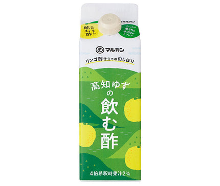 Vinaigre de Marukan Shibori de saison à base de vinaigre de pomme Kochi Yuzu 500 ml, paquet de papier x 12 pièces 