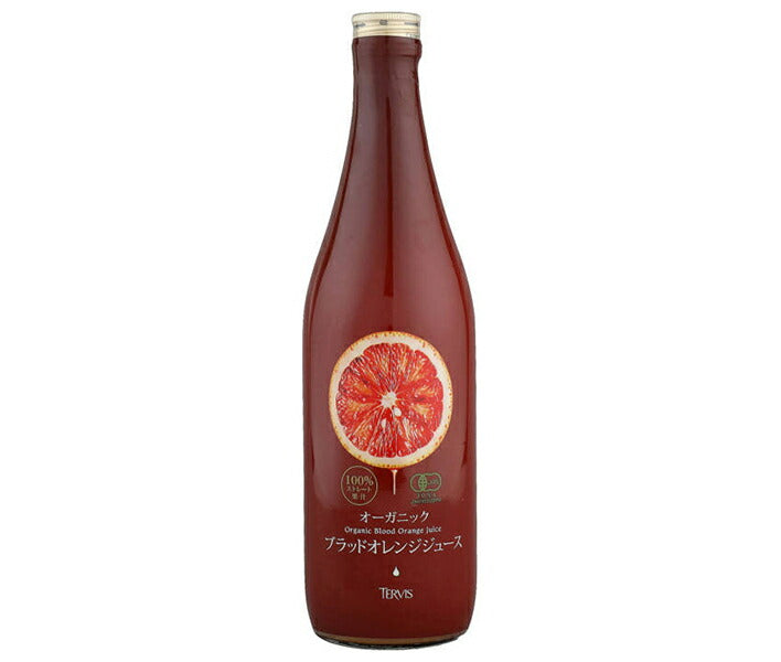 Telvis Organic Blood Orange Juice 720ml bottles x 6 bottles [Shipped in Japan]