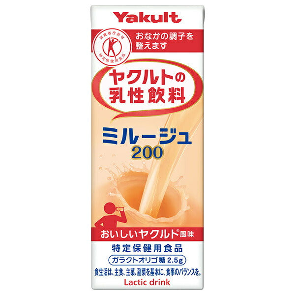 Yakult Yakult Milk Drink Mirouge 200 [Food for Specified Health Uses] 200ml Paper Pack x 24 Bottles 