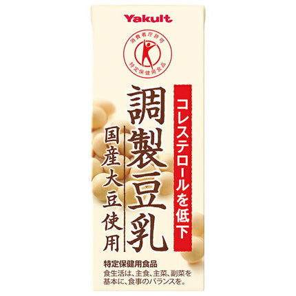 Yakult Lait de soja préparé à base de graines de soja domestiques [Aliments destinés à des usages sanitaires spécifiés Assurance spéciale] Paquet de papier de 200 ml x 24 pièces 