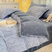 Winter Thickened Milk Fiber Soft Thermal Duvet Cover Bedding Set