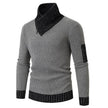 coofandy turtleneck - Independent Station Casual Slim Knit Pullover Long-sleeved Scarf Collar Sweater Men's