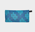 Zippered Cotton Canvas Pencil Case | Blue Bricks