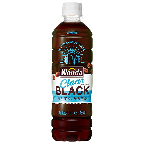 Asahi Soft Drinks WONDA Clear Black 500ml PET bottle x 24 bottles [Shipped in Japan]