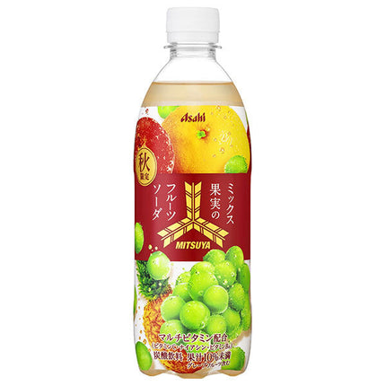 Asahi Beverages Mitsuya Mixed fruit fruit soda 500ml plastic bottles x 24 bottles [shipped in Japan]