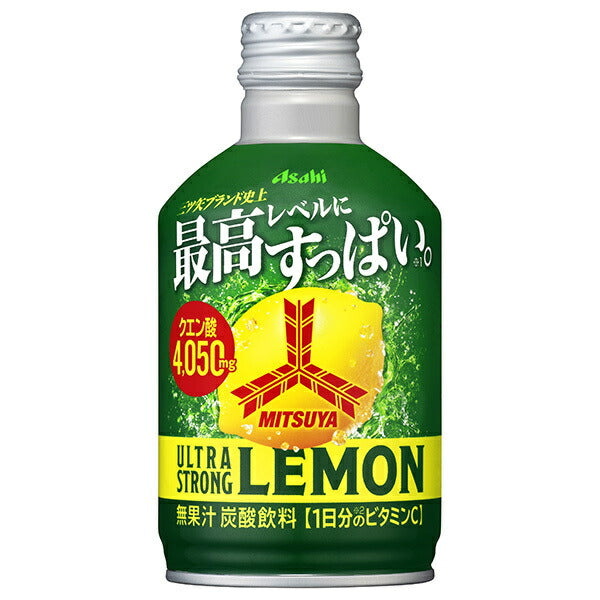 アサヒ飲料 三ツ矢 ウルトラストロングレモン 300mlボトル缶×24本入【日本出荷】