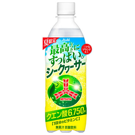 Asahi Soft Drinks Mitsuya Sour Shikuwasa 500ml plastic bottle x 24 bottles [shipped in Japan]