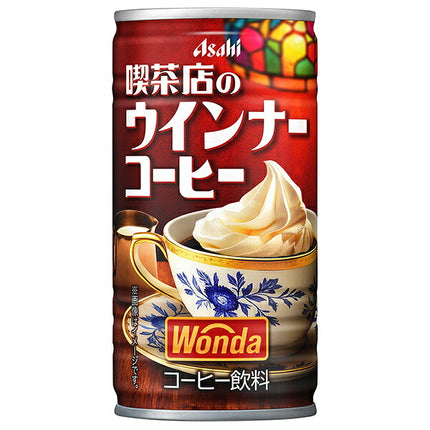 Asahi Soft Drinks WONDA Coffee Shop Wiener Coffee 185g can x 30 pieces [Shipped in Japan]