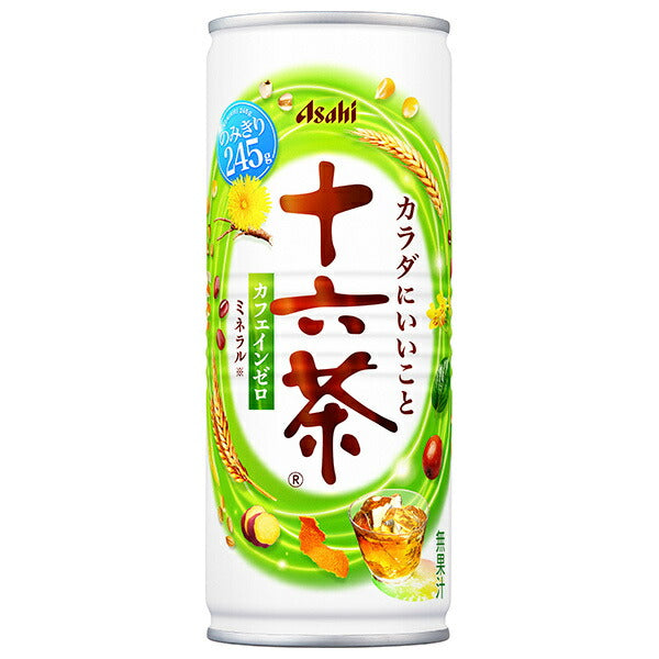 アサヒ飲料 十六茶 245g缶×30本入【日本出荷】