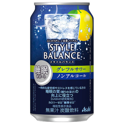 Asahi Style Balance Sleep Support Greffle Sour [Food with Functional Claims] 350ml can x 24 pieces [Shipped in Japan]