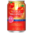 Asahi Style Balance Bare Skin Support Apple Sparkling Non-Alcoholic 350ml Cans x 24 [Ships from Japan]