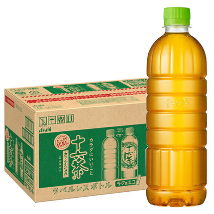 Asahi Beverages Jurokucha Labelless Bottle 630ml PET bottles x 24 bottles [Shipped in Japan]