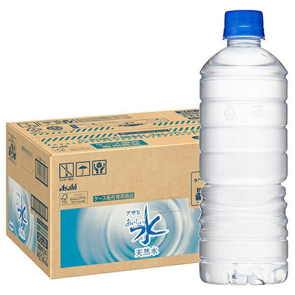 Asahi Soft Drinks Delicious Water Natural Water Labelless Bottle 600ml PET Bottle x 24 [Shipped in Japan]