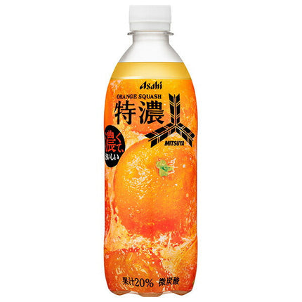 Asahi Soft Drinks Mitsuya Tokuno Orange Squash 500ml plastic bottle x 24 bottles [shipped in Japan]