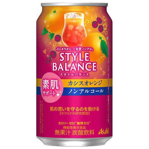 Asahi Soft Drinks Style Balance Skin Support Cassis Orange [Functional Food] 350ml can x 24 cans 