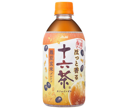 Asahi Beverages Hotto Kaoru Jurokucha Mélange de riz brun aux haricots noirs Bouteille PET de 480 ml x 24 bouteilles 