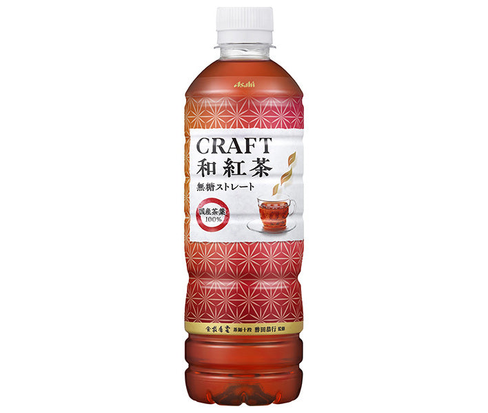 Asahi Beverages CRAFT Japanese Black Tea Unsweetened Straight [For Hand Sale] 500ml PET Bottle x 24 Bottles 