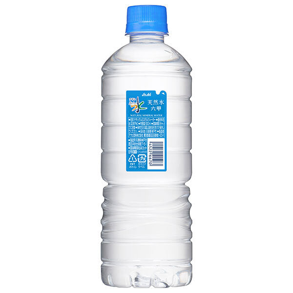 Asahi Beverages, Eau potable naturelle, étiquette simple et écologique, 600 ml en bouteille plastique, lot de 24.