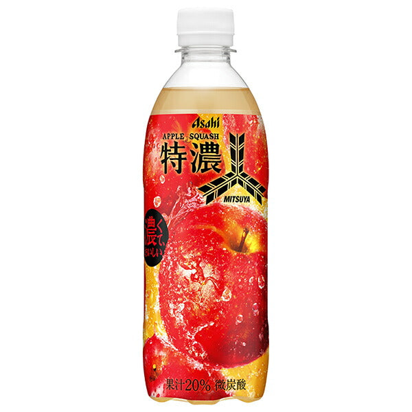 Asahi Soft Drinks Mitsuya Tokuno Apple Squash 500ml plastic bottle x 24 bottles [shipped in Japan]