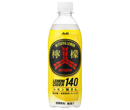 [11/25~ 10% OFF all products!!] Asahi Soft Drinks MITSUYA Lemon CIDER 500ml PET bottle x 24 bottles