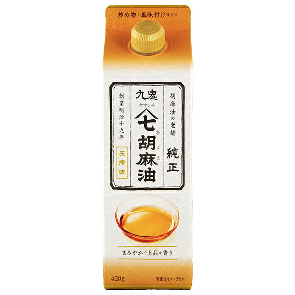 Kuki Sangyo Yamashichi Genuine Sesame Oil 420g paper pack x 6 bottles [shipped in Japan]