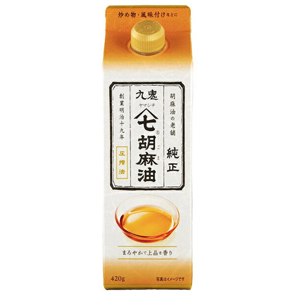 Kuki Sangyo Yamashichi Genuine Sesame Oil 420g paper pack x 6 bottles [shipped in Japan]