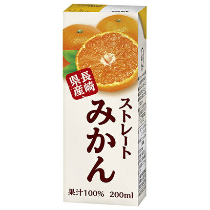 JA Nagasaki Rinai Straight Mandarin Orange 200ml paper pack x 18 pieces [Shipped in Japan]