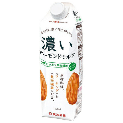 Tsukuba Dairy Products Dark Almond Milk Plenty of Dietary Fiber 1000ml Paper Pack x 6 bottles [Shipped in Japan]