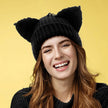 Devil Ears Thickened All Acrylic Knitted Beanie Hat