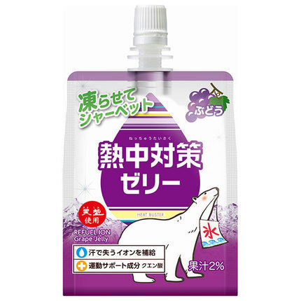 Ako Kasei Heatstroke Prevention Jelly Grape Flavor 150g Pouch x 24 Pieces 