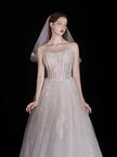 White Wedding Bridal Dress Light Yarn Dinner Tube Top Dress