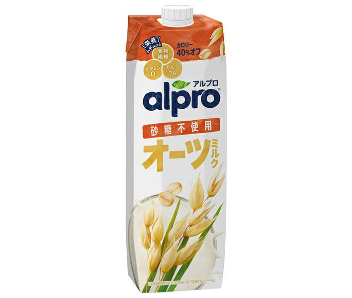 [11/25~ 10% off all products!!] Danone Japan Alpro Oat Milk, Sugar Free, 1000ml paper pack x 6 bottles