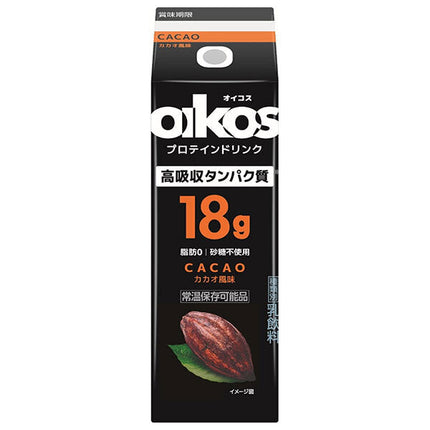Danone Japan Oikos Protein Drink High Absorption Protein 18g CACAO 240ml paper pack x 12 pieces [Shipped in Japan]