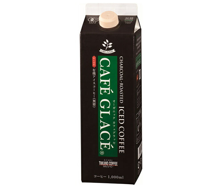 Azabu Takano Organic Cafe Glacé Sugar Free 1000ml Paper Pack x 6 bottles [Shipped in Japan]