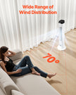 Oscillating Tower Fan with Remote Control, 9-Hour Timer, High Velocity Cooling