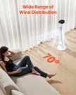 Oscillating Tower Fan with Remote Control, 9-Hour Timer, High Velocity Cooling