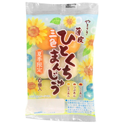 Yamazaki Bread Thin Piece Three-Colored Manju Summer 6 Pieces x 10 Bags [Shipped in Japan]