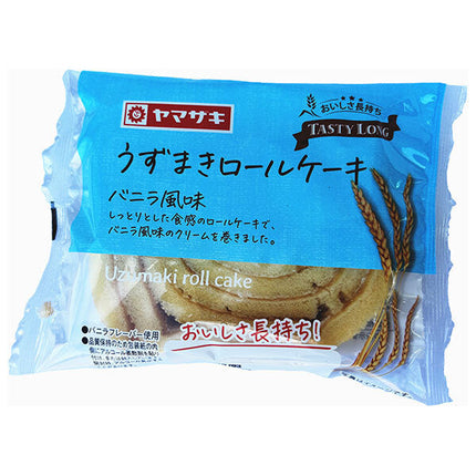 Yamazaki Baking Tasty Long Uzumaki Roll Cake (Vanilla Flavor) 10 pieces [Shipped in Japan]