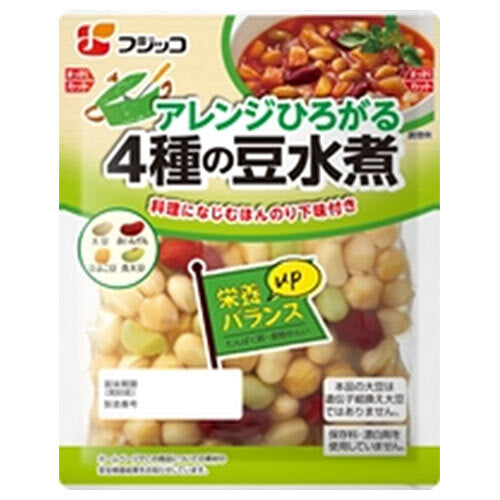 フジッコ アレンジひろがる4種の豆水煮 132g×12袋入【日本出荷】