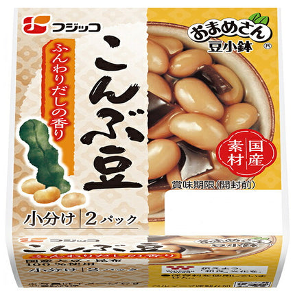 Fujikko Omame-san Bean Small Bowl Konbu Beans 65g x 2 packs x 12 pieces [Shipped in Japan]