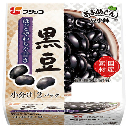 Fujikko Omame-san Small Bean Bowl Black Beans 62g x 2 packs x 12 pieces [Shipped in Japan]