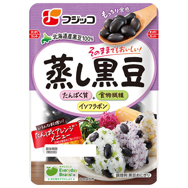 Fujikko Steamed Black Beans 60g x 12 bags [Shipped in Japan]