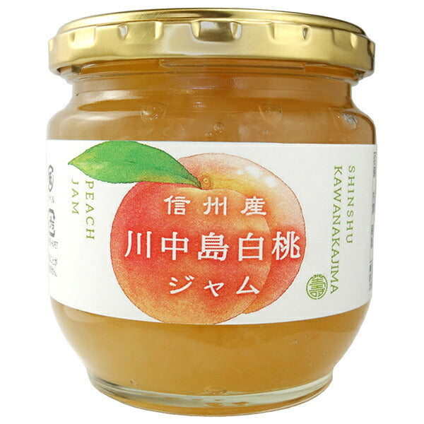 Kotobuki Kogen Foods Kawanakajima white peach jam from Shinshu 210g jar x 12 pieces [shipped in Japan]