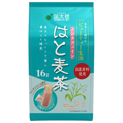 Kunitaro Hato Mugicha Triangular Tea Bag 64g (16P) x 6 bags [Shipped in Japan]