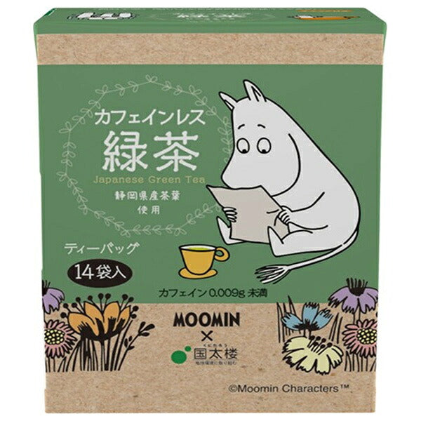 国太楼 ムーミン カフェインレス 緑茶 ティーバッグ 23.8g(14P)×12個入【日本出荷】