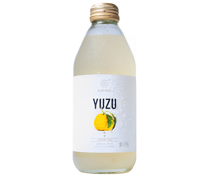KIMINO DRINKS Yuzu Sparkling Juice 250ml bottle x 24 bottles [Shipped in Japan]