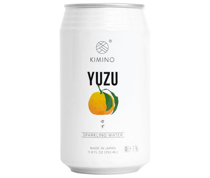 KIMINO DRINKS Eau Pétillante Yuzu Canettes de 350 ml x 24 bouteilles 